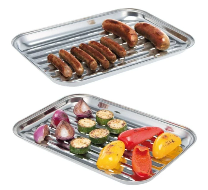 Grilovací deska 34x24CM z nerezové oceli Grilovací deska 34x24CM z nerezové oceli