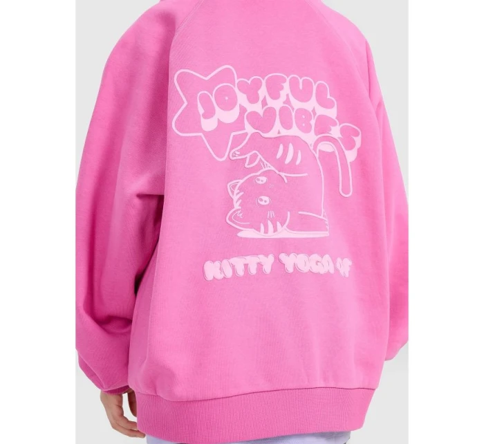 Dívčí nepruhovaná mikina s kapucí 4F 4FJRAW25TSWSF2439-54S