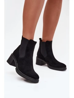 Dámské kotníkové boty na platformě černé Luvina