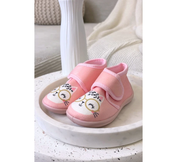 Dětské bačkory na suchý zip růžové Katline Dětské bačkory na suchý zip růžové Katline