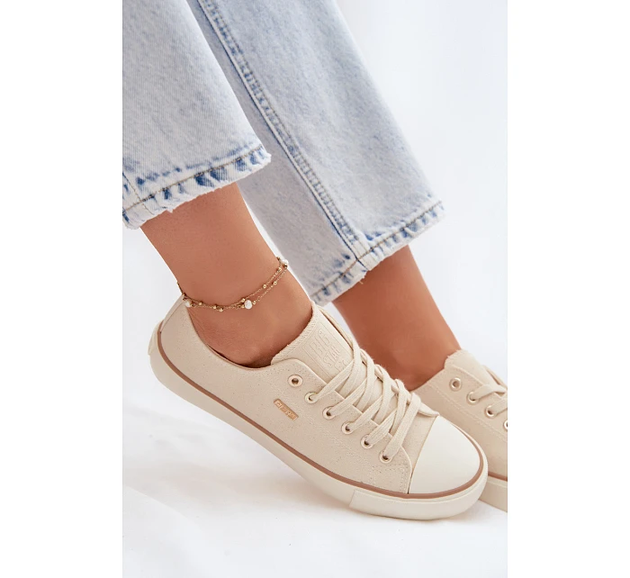 Dámské nízké tenisky Big Star model 22069453 Béžové - Big Star Shoes Dámské nízké tenisky Big Star model 22069453 Béžové - Big Star Shoes