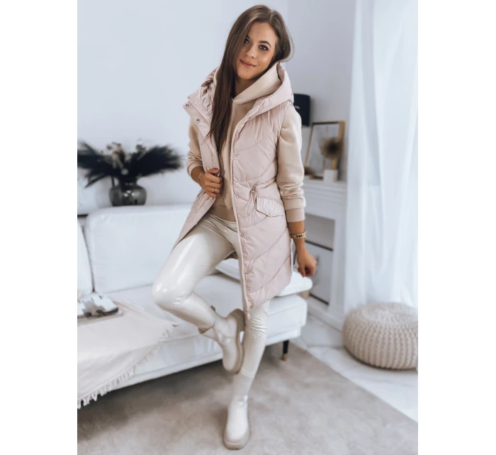 Dámská prošívaná vesta GAMIS béžová FashionStreet TY3293 Dámská prošívaná vesta GAMIS béžová FashionStreet TY3293