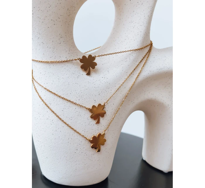 Zlatý náhrdelník CLOVER FashionStreet IY0098
