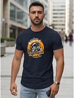 Pánské tričko s potiskem tmavě modré FashionStreet NX5095R