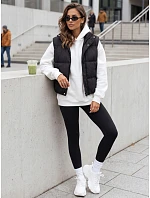 Dámská zateplená vesta bez kapuce, černá, FashionStreet TY5728