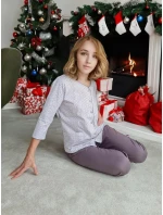 Pyžamo model 21310276 3/4 M2XL Z25/26 dámské rozepínací - Luna
