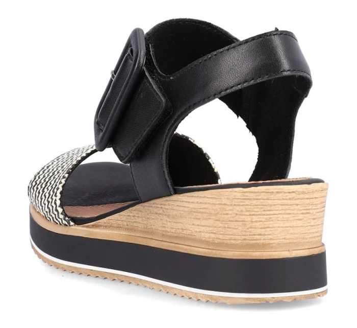 Remonte W RKR646 kožené sandály na platformě
