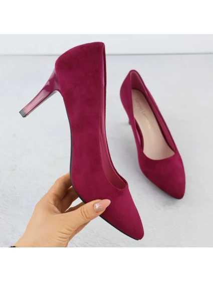 Dámské semišové lodičky na jehlovém podpatku fuchsiové barvy Sergio model 21905065 - LEONE Dámské semišové lodičky na jehlovém podpatku fuchsiové barvy Sergio model 21905065 - LEONE