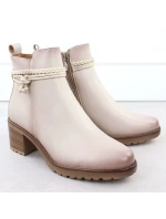 Dámské béžové zateplené boty na klínku Potocki Z25-SZ12690 Dámské béžové zateplené boty na klínku Potocki Z25-SZ12690