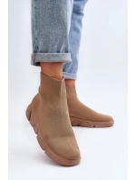 Dámské sportovní boty se ponožkou béžové Zirila Dámské sportovní boty se ponožkou béžové Zirila