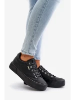 Dámské tenisky na platformě zateplené Big Star OO274A465 Černé Dámské tenisky na platformě zateplené Big Star OO274A465 Černé