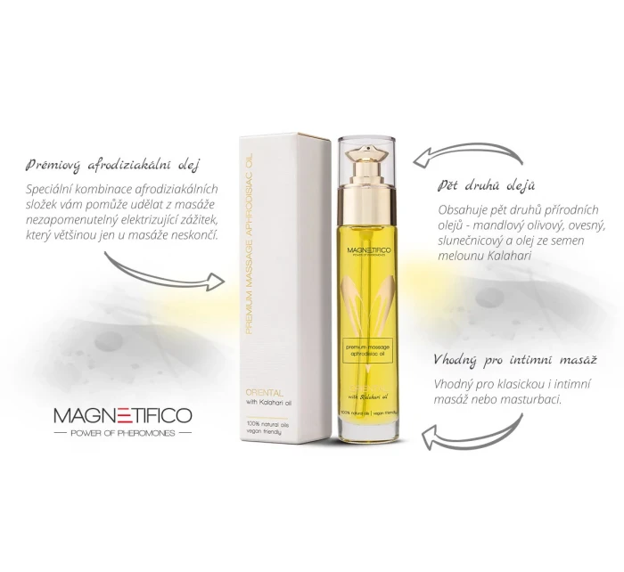 Luxusní masážní afrodiziakální olej Oriental 50 ml - Valavani Luxusní masážní afrodiziakální olej Oriental 50 ml - Valavani