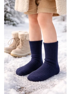 PLETENÉ DĚTSKÉ PONOŽKY Z MERINO VLNY 130