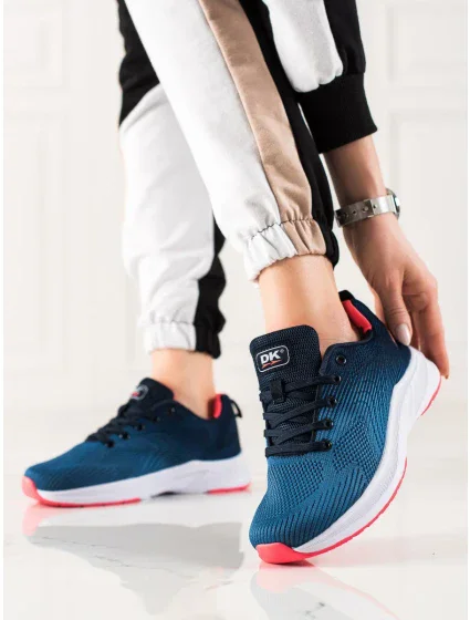 Výborné modré dámské  tenisky bez podpatku