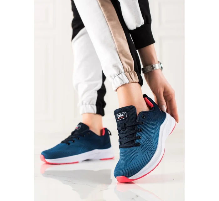 Výborné modré dámské  tenisky bez podpatku