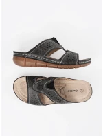 Luxusní dámské nazouváky černé na klínku Luxusní dámské nazouváky černé na klínku