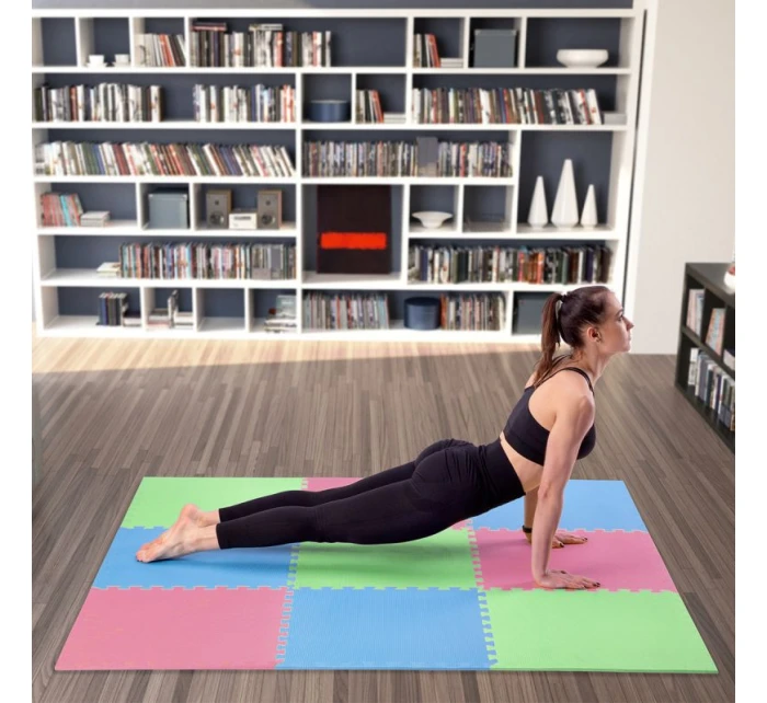 Multipack One Fitness puzzle podložka MP10 zeleno-modro-červená 9 dílků 10 mm Multipack One Fitness puzzle podložka MP10 zeleno-modro-červená 9 dílků 10 mm