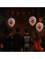 HALLOWEEN DEKORATIVNÍ BALÓN KRVAVÝ OTISK RUKY 10KS