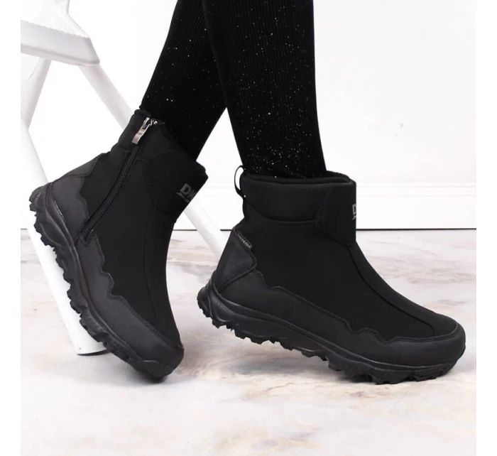 DK Jr DK58A nepromokavé zateplené sněhové boty černé DK Jr DK58A nepromokavé zateplené sněhové boty černé