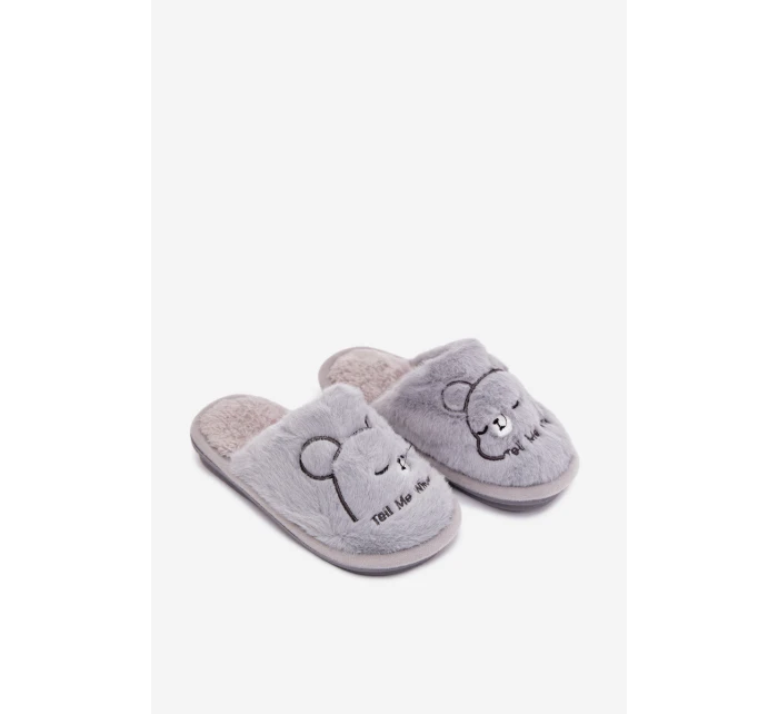 Dětské pantofle s kožešinou modré model 21793912 - Befado