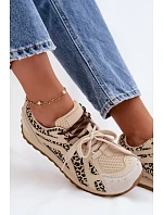 Kožené semišové dámské tenisky Big Star model 22074804 béžové - Big Star Shoes Kožené semišové dámské tenisky Big Star model 22074804 béžové - Big Star Shoes