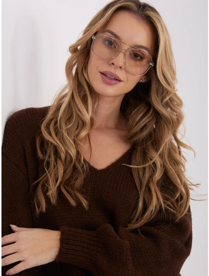 Sukienka IN SK model 21782346 ciemny brązowy - FPrice Sukienka IN SK model 21782346 ciemny brązowy - FPrice