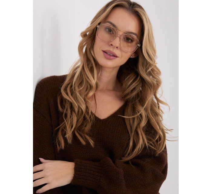 Sukienka IN SK model 21782346 ciemny brązowy - FPrice Sukienka IN SK model 21782346 ciemny brązowy - FPrice