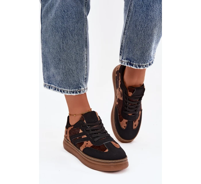 Dámské tenisky na platformě – černé Denissa Dámské tenisky na platformě – černé Denissa