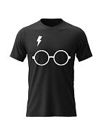 Pánské bavlněné tričko s potiskem - HARRY POTTER - černé Pánské bavlněné tričko s potiskem - HARRY POTTER - černé
