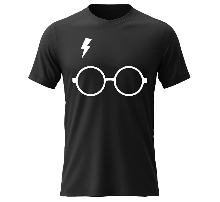Pánské bavlněné tričko s potiskem - HARRY POTTER - černé Pánské bavlněné tričko s potiskem - HARRY POTTER - černé