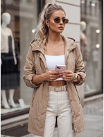 Dámská přechodová bunda typu parka, béžová, FashionStreet TY5808 Dámská přechodová bunda typu parka, béžová, FashionStreet TY5808
