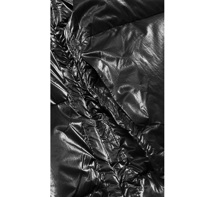 Černo-hnědá oboustranná oversize bunda (H-1088-01)