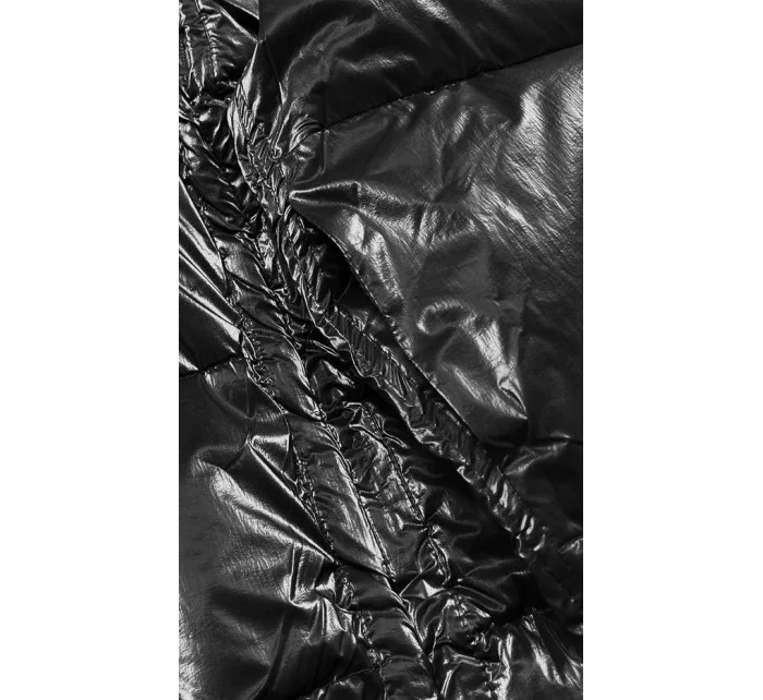 Černo-hnědá oboustranná oversize bunda (h-1088-01)