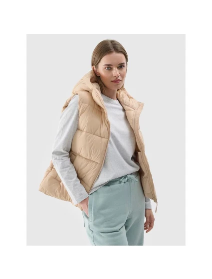 Dámská prošívaná mikina s kapucí bez rukávů model 21432739 - 4F Dámská prošívaná mikina s kapucí bez rukávů model 21432739 - 4F