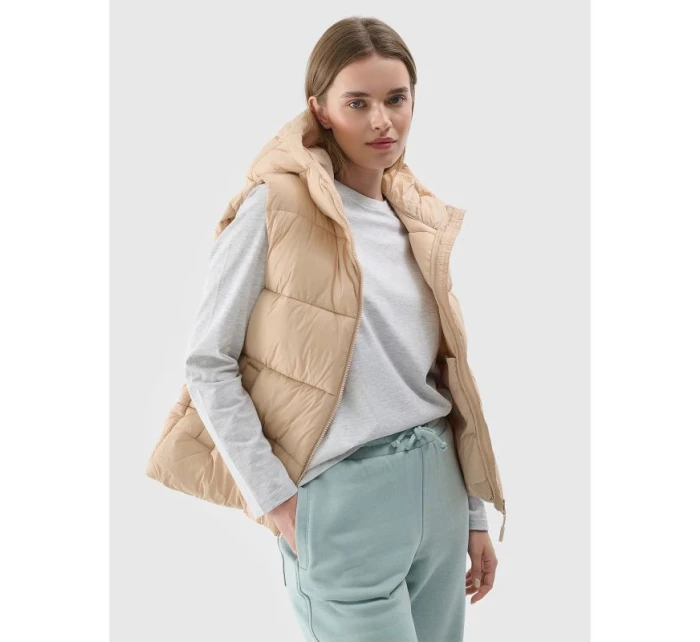 Dámská prošívaná mikina s kapucí bez rukávů model 21432739 - 4F Dámská prošívaná mikina s kapucí bez rukávů model 21432739 - 4F