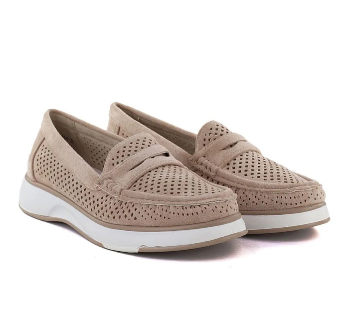 Dámská prolamovaná obuv nude model 22078937 - LEONE Dámská prolamovaná obuv nude model 22078937 - LEONE