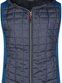 JN Dámská pletená hybridní vesta 02.0 royal melange/anthracite melange model 22489600 - Daiber