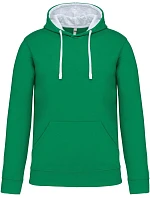 K 446 Kontrastní mikina s kapucí model 22509360 light kelly green/white - Kariban K 446 Kontrastní mikina s kapucí model 22509360 light kelly green/white - Kariban