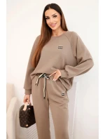 Dámský komplet z viskózy s mikinou a kalhotami fango model 21803205 - K-Fashion Dámský komplet z viskózy s mikinou a kalhotami fango model 21803205 - K-Fashion