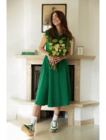 Bavlněné šaty ve střihu zelené model 18407255 - BeWear