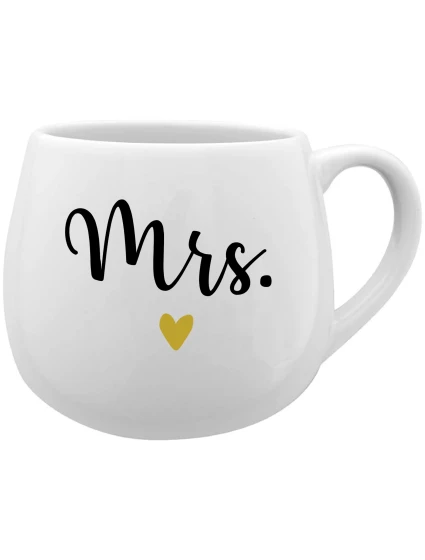 MRS. - bílý keramický hrníček 300 ml MRS. - bílý keramický hrníček 300 ml