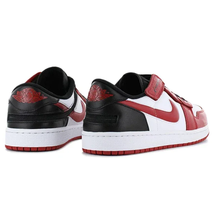 Pánské sportovní boty Air Jordan 1 Low FlyEase M DM1206-163 Červeno-bílá s černou - Nike Pánské sportovní boty Air Jordan 1 Low FlyEase M DM1206-163 Červeno-bílá s černou - Nike