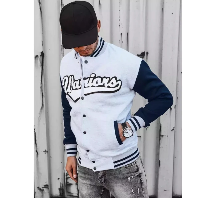 Pánská šedá mikina na zip FashionStreet BX5431