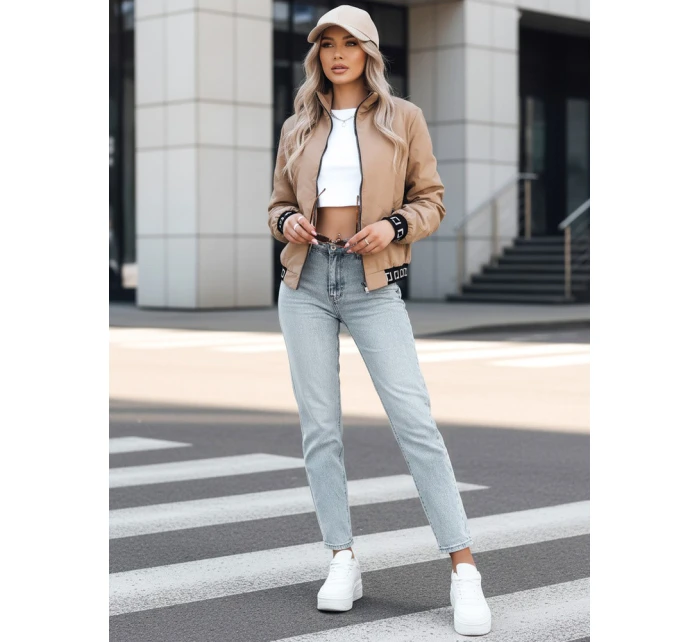 HERA FashionStreet béžový dámský bomber TY3764 HERA FashionStreet béžový dámský bomber TY3764