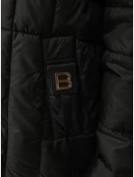 Kurtka damska pikowana z kapturem czarna model 22010056 - FashionStreet