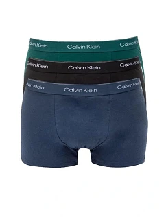 Pánské boxerky Calvin Klein Relaxed, 3 ks v balení, módní bavlněné, zelené, šedé, tmavě modré