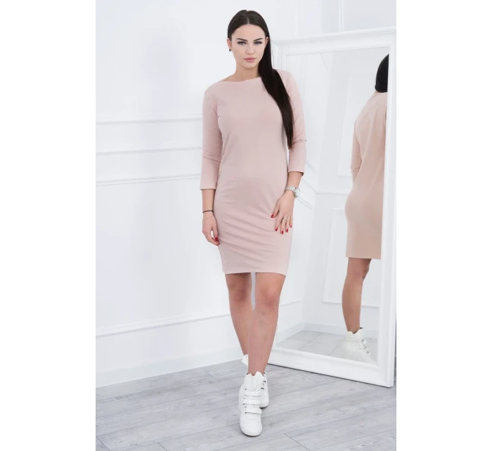 Klasické šaty tmavě pudrově růžové