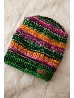 Fleecová čepice Patrycja K254 fialová+zelená neonová Fleecová čepice Patrycja K254 fialová+zelená neonová