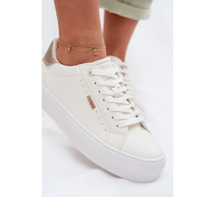 Sneakersy na platformě Big Star model 22042666 bílé - Big Star Shoes Sneakersy na platformě Big Star model 22042666 bílé - Big Star Shoes