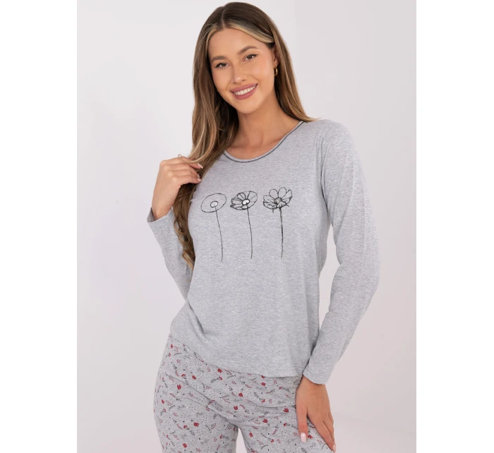 Pyžamo DU PI FP 003.99P šedé Pyžamo DU PI FP 003.99P šedé